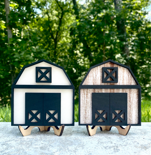 Old Farmhouse Barn Tiered Tray Sign Decor