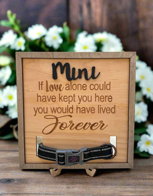 Personalized Dog Remembrance Collar Frame, Pet Memorial