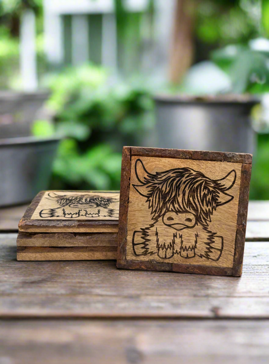 Highland Cow Coasters