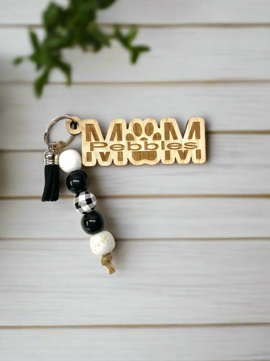 Dog Mom Personalized Keychain with Dog Names, Mother's Day Gift from Dog