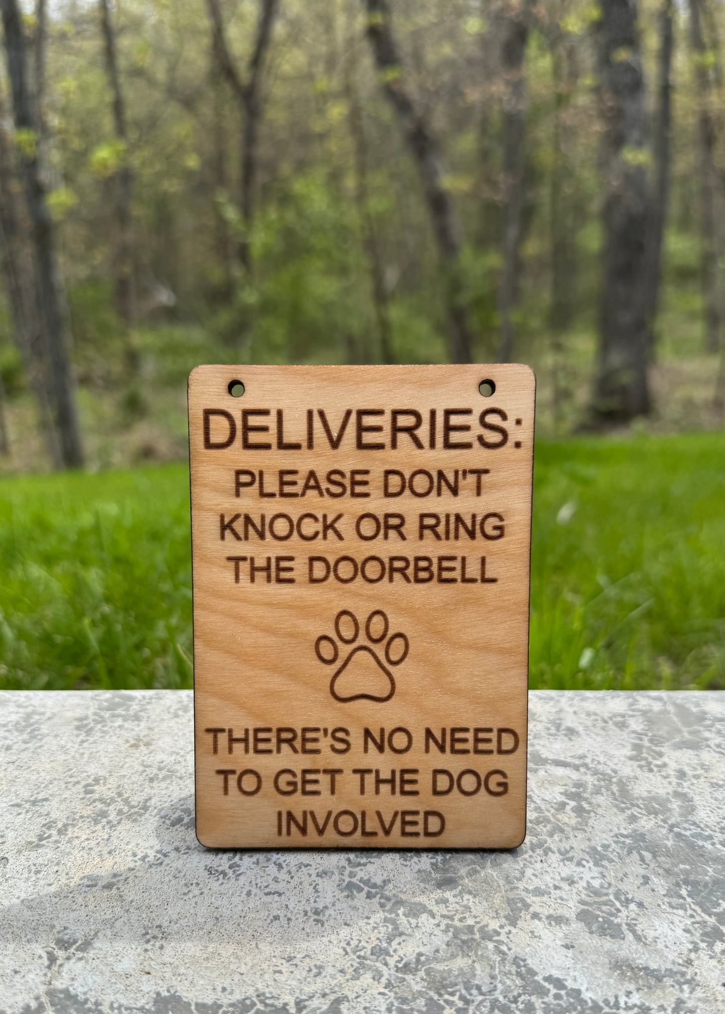 Dog Doorbell Sign, Delivery Doorbell Sign, No Need To Knock Or Ring Doorbell