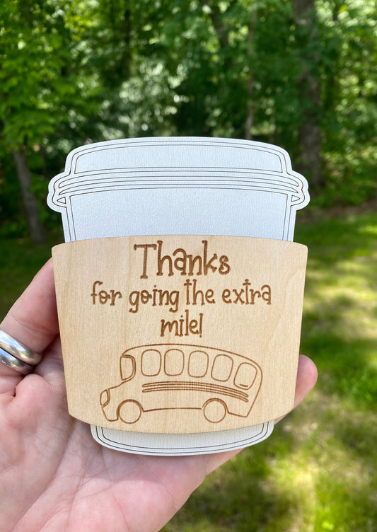 Magnetic School Bus Driver Gift Card Holder