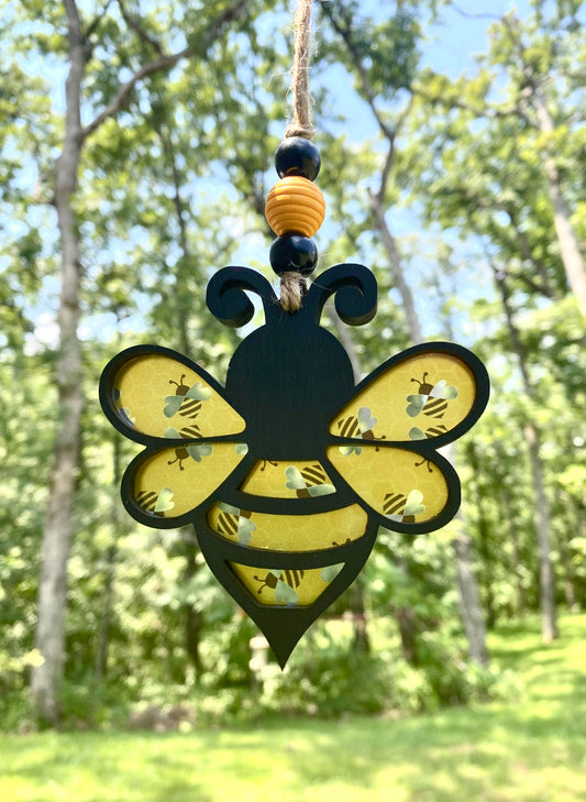 Bee Suncatcher Car Charm