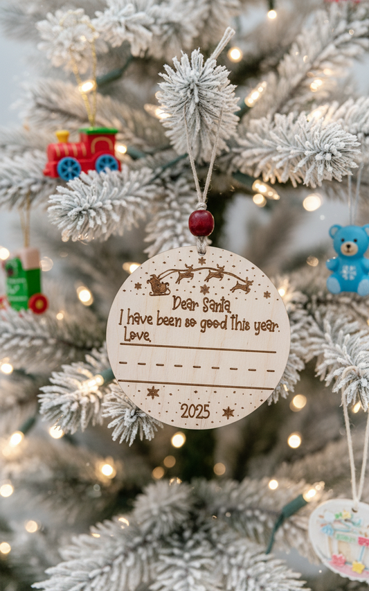 Dear Santa Child's Handwriting Christmas Ornament Keepsake
