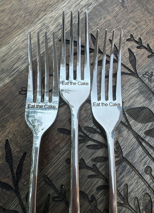 Personalized Laser Engraved Stainless Steel Fork – Custom Wedding or Sentimental Gift