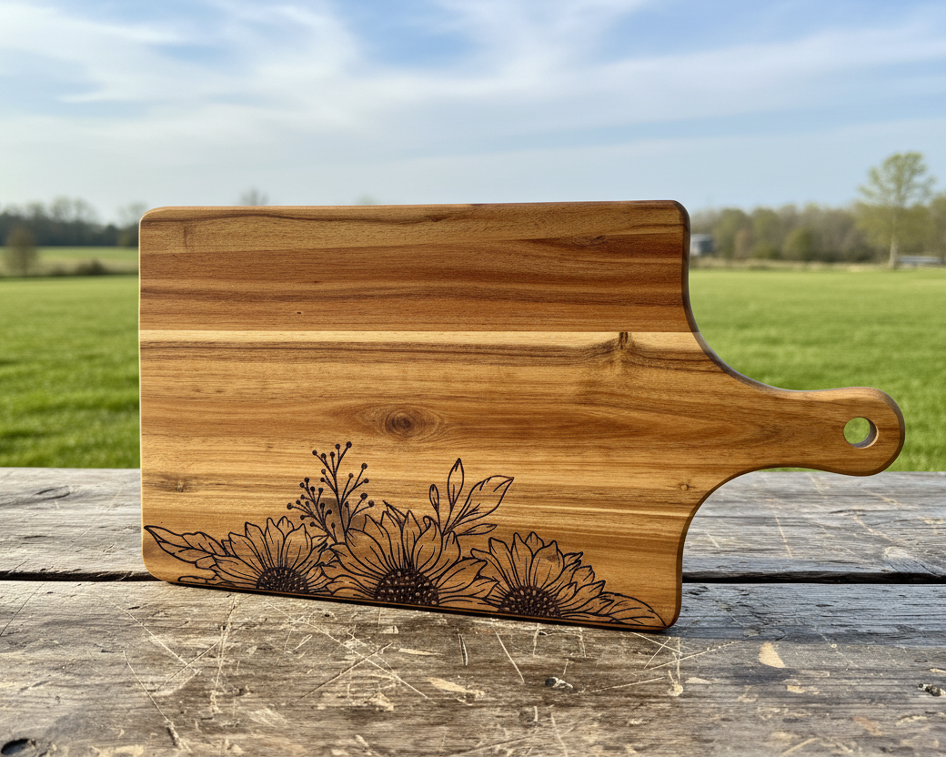 Sunflower Wood Cutting Board