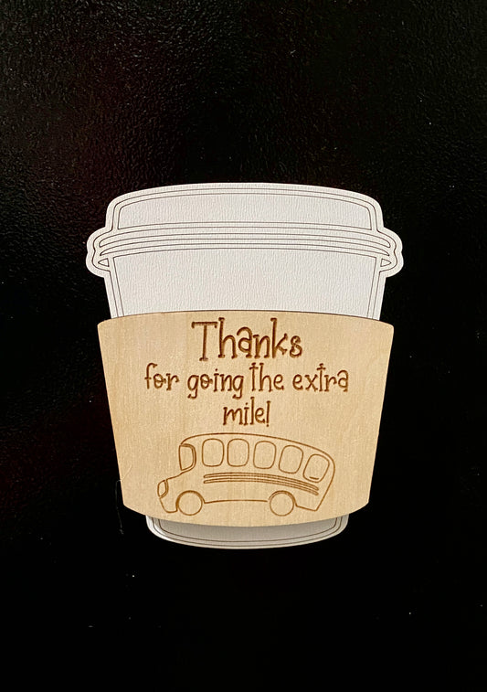 Magnetic School Bus Driver Gift Card Holder