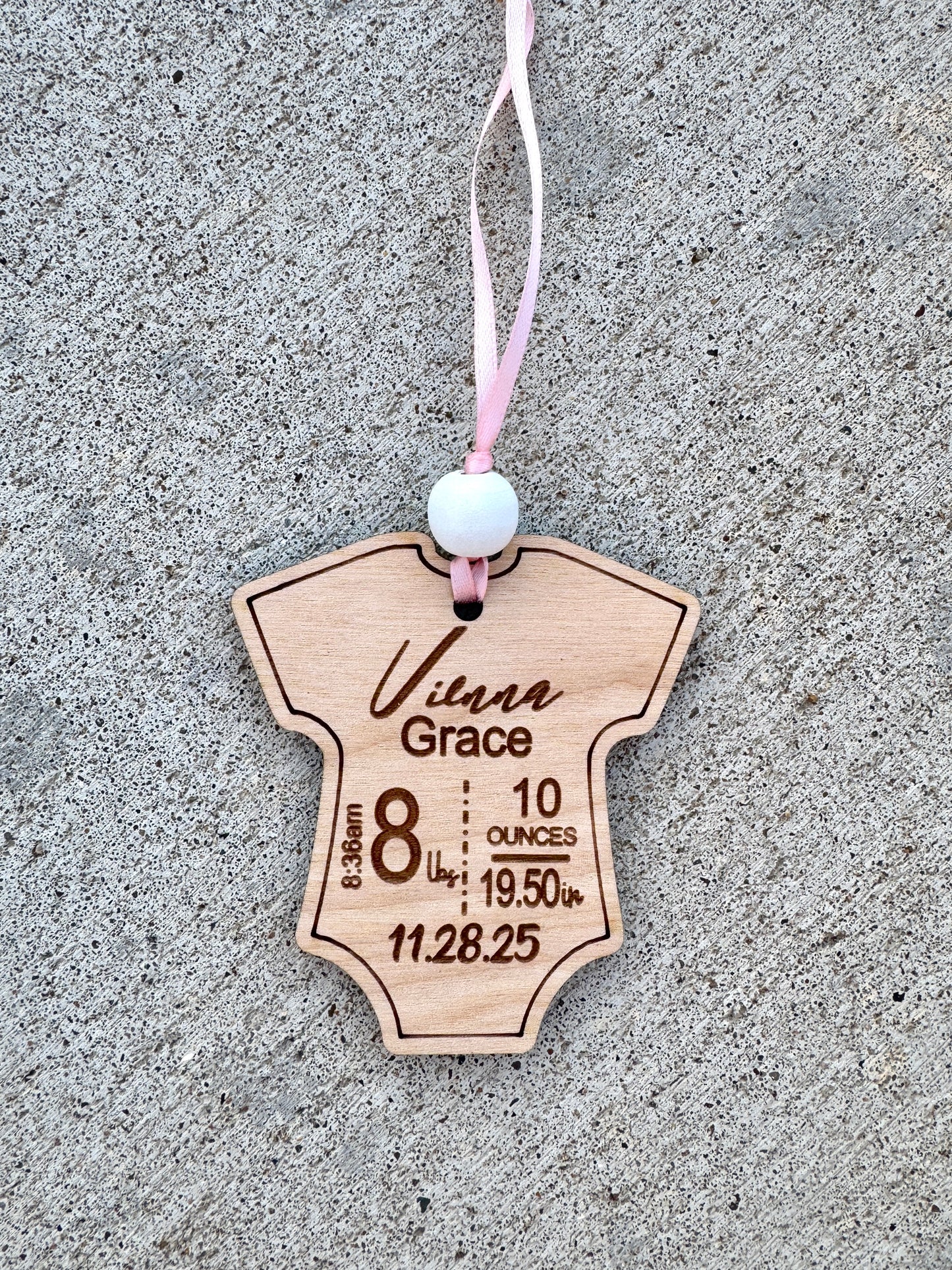 Baby's Birth Stat Christmas Ornament