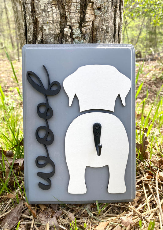 Wood Dog Leash Holder
