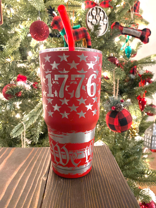 1776 We The People 30oz Red Tumbler