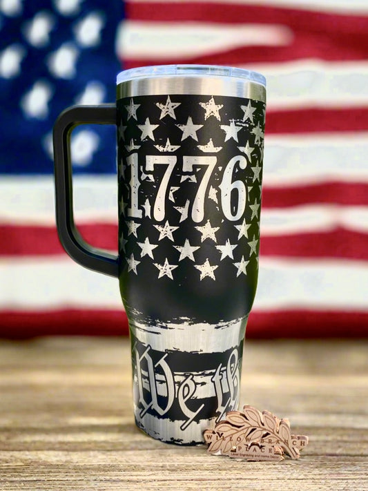 1776 We The People 40oz Black Tumbler