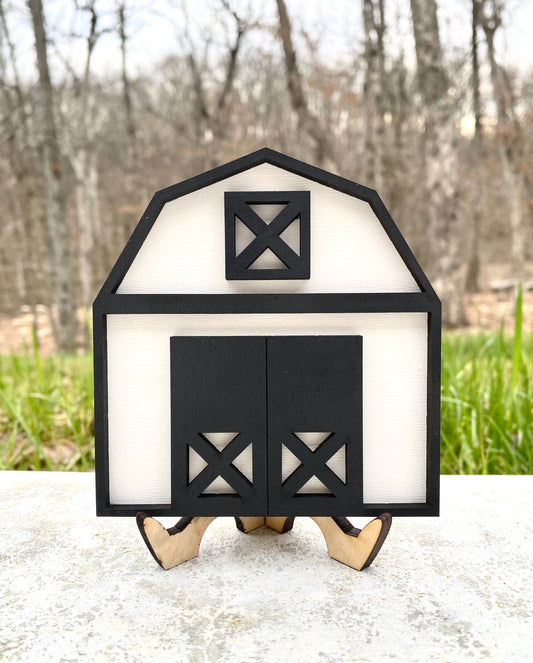 Old Farmhouse Barn Tiered Tray Sign Decor