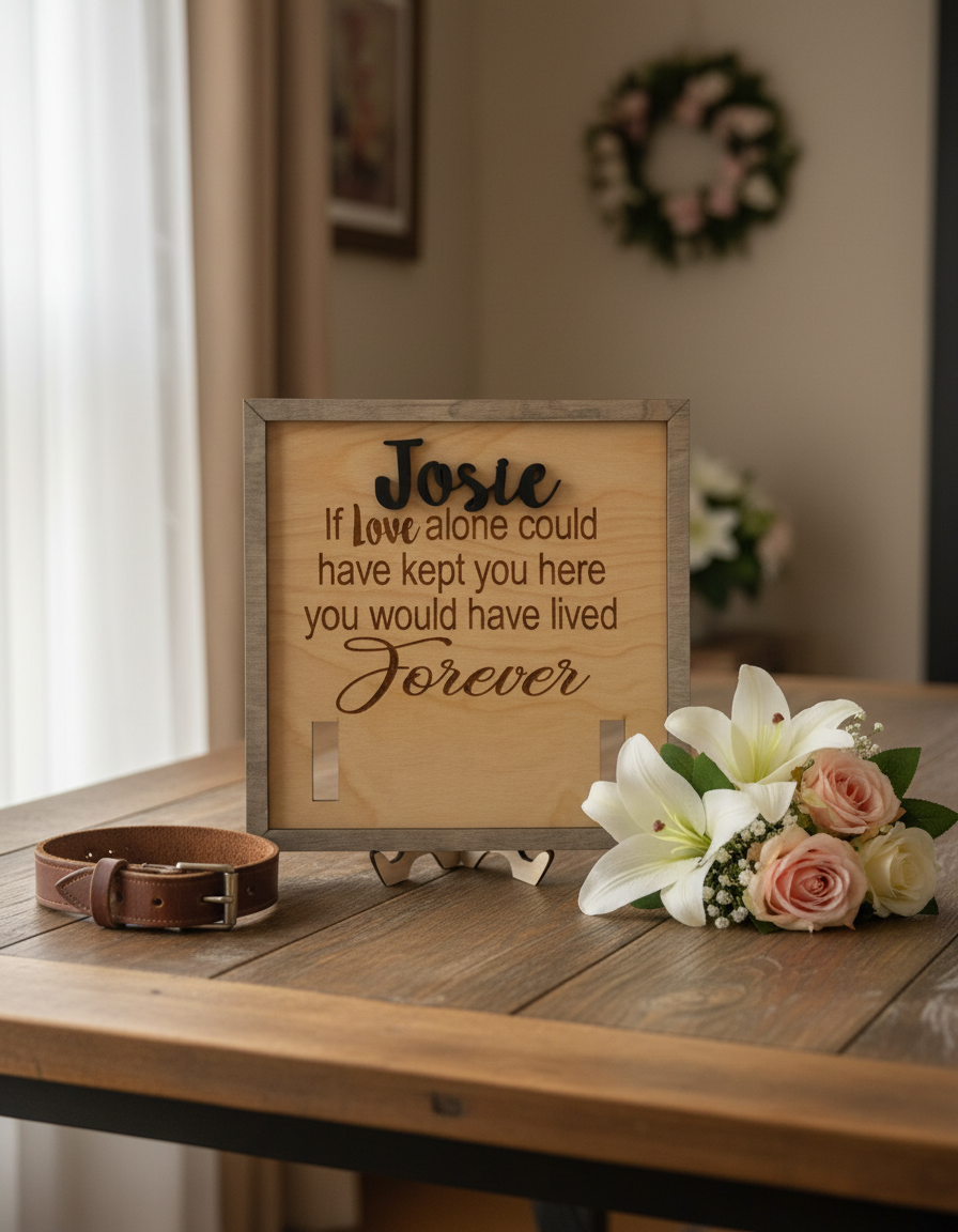 Personalized Dog Remembrance Collar Frame, Pet Memorial