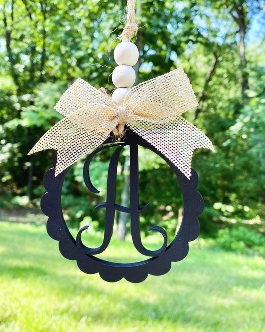 Monogram Rearview Mirror Car Charm