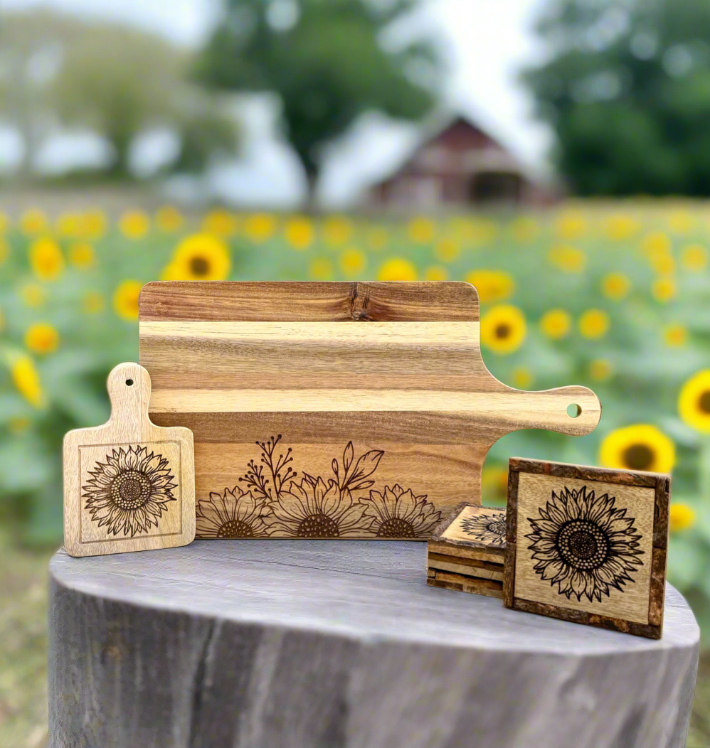 Sunflower Wood Cutting Board
