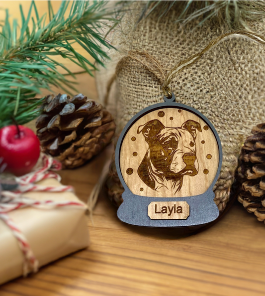 Personalized Christmas Dog Ornament