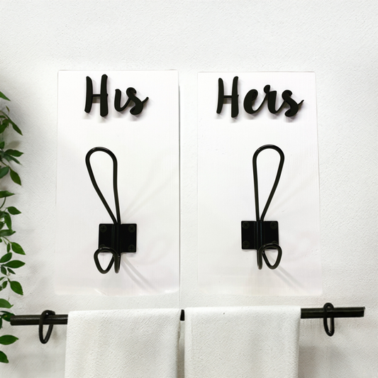 His and Hers Towel Hook Set