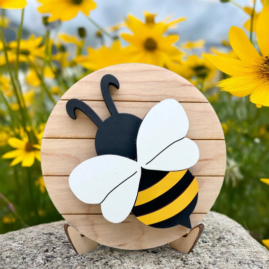 Bee Tiered Tray Sign, Spring Tiered Tray Decor