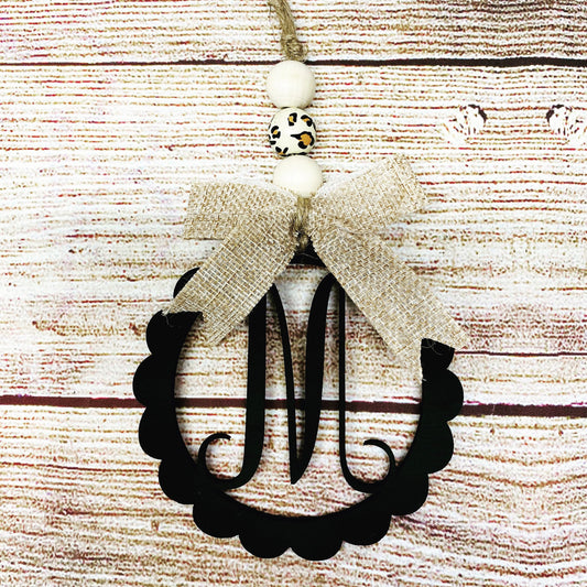 Monogram Rearview Mirror Car Charm