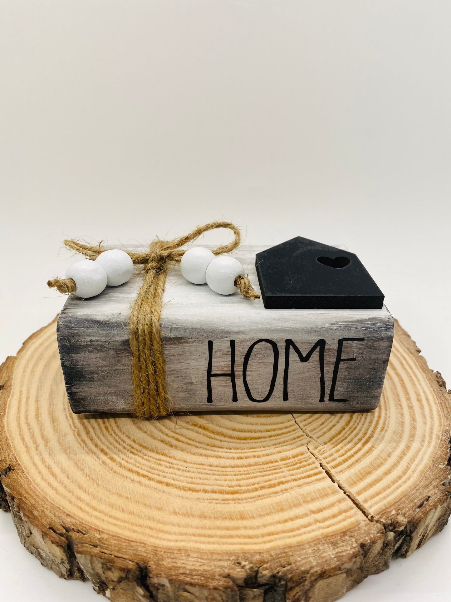 Rustic Home Tiered Tray Wood Book Stack, Home Tiered Tray Book, Mini Wood Home Book Stack, Black and White Book Stack, Distressed Book