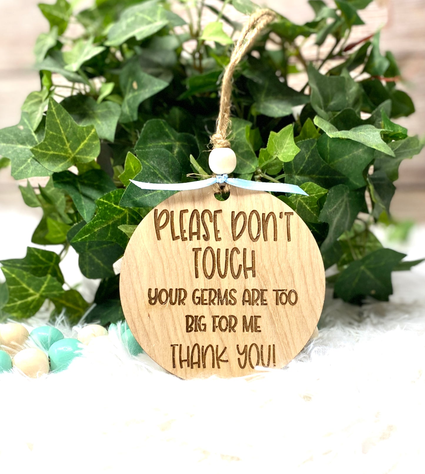 Germs Too Big For Me Sign for Baby Stroller or Car Seat