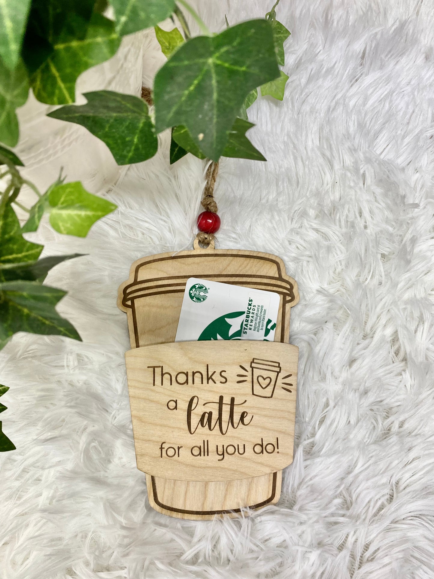 Thanks A Latte For All You Do Gift Card Ornament