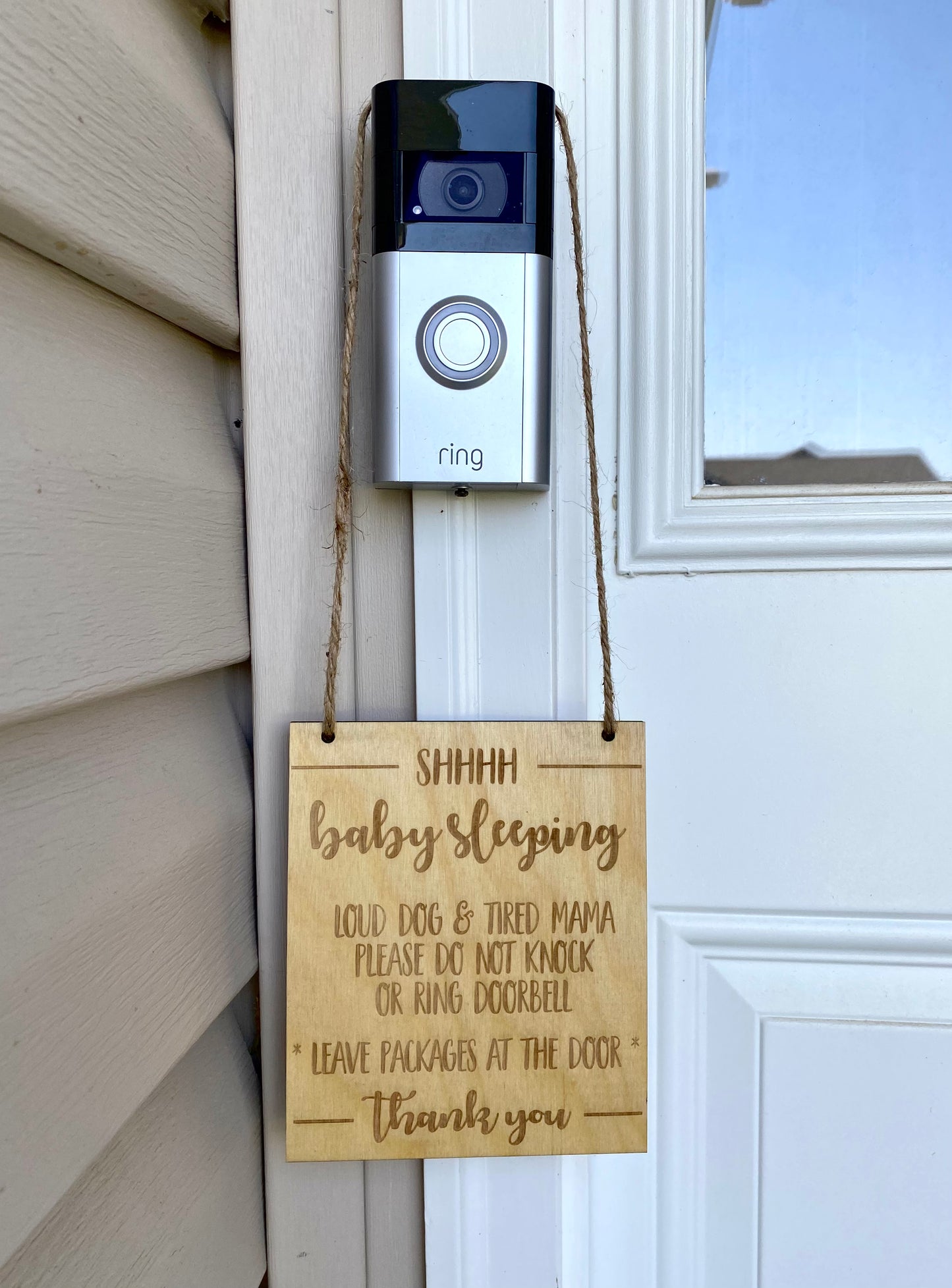Baby Sleeping Doorbell Sign