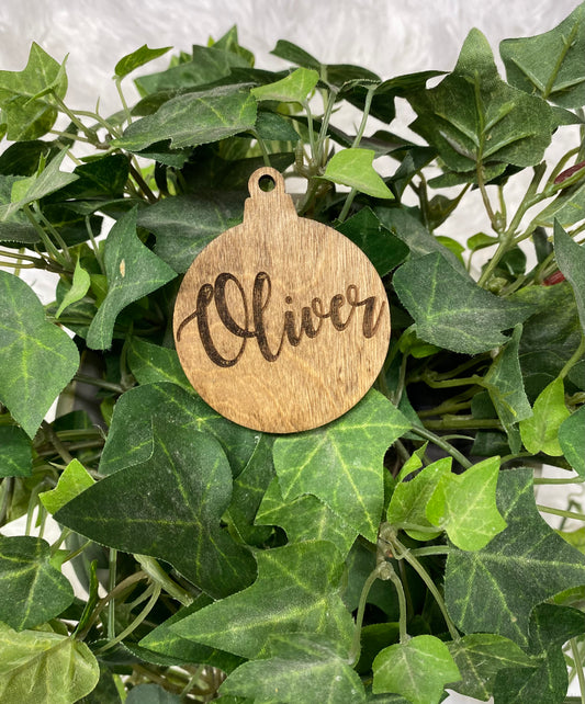 Round Wood Stocking Tags
