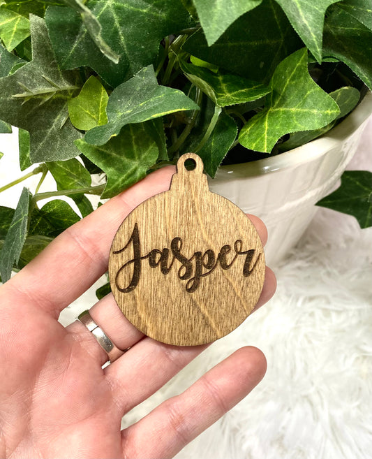 Round Wood Stocking Tags