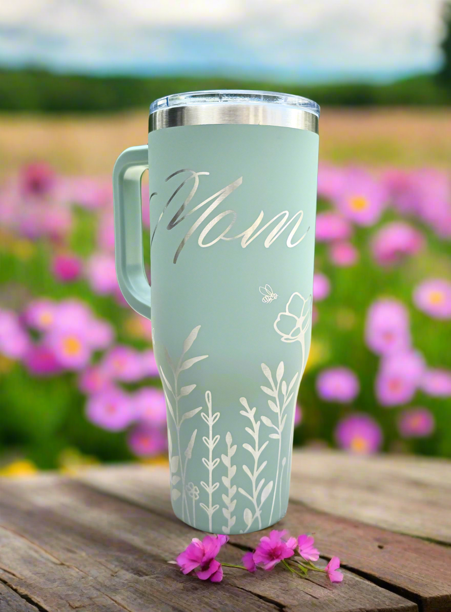 40 oz Wildflower Mom Tumbler