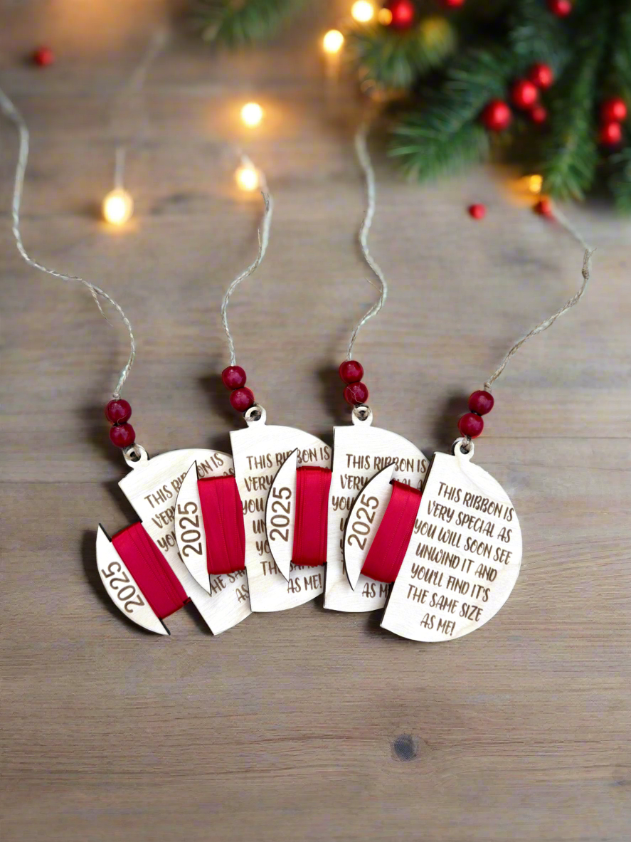 Child's Growth Size Chart Christmas Ornament