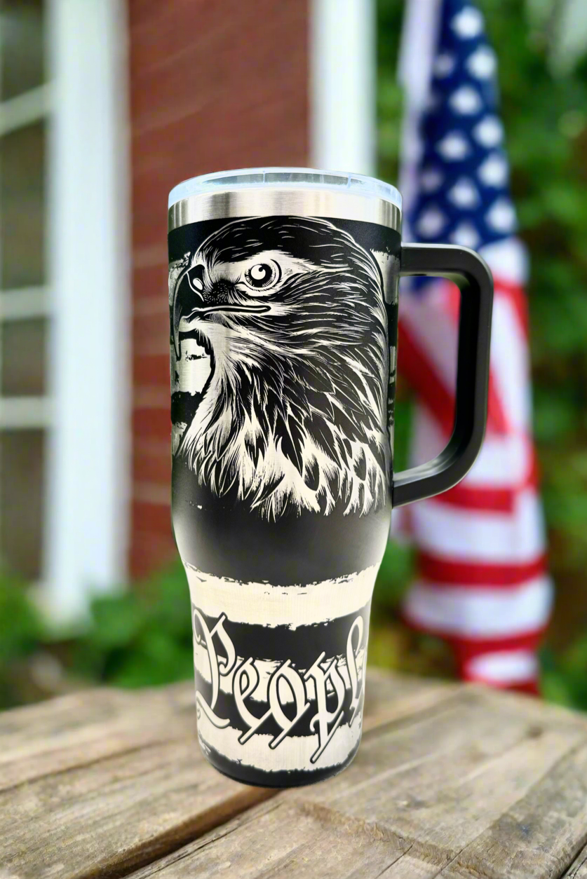 1776 We The People 40oz Black Tumbler