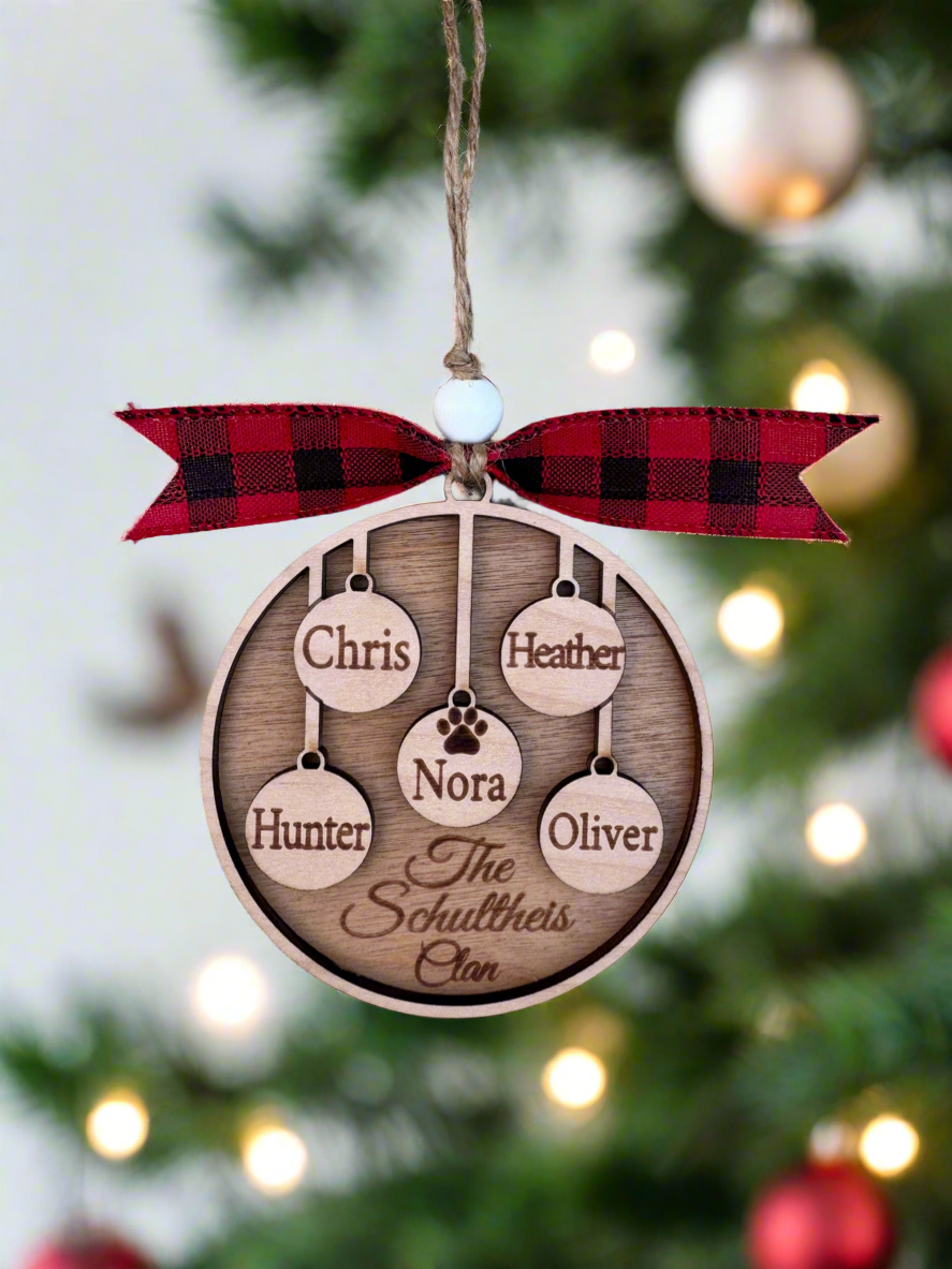 Personalized Family Christmas Ornament