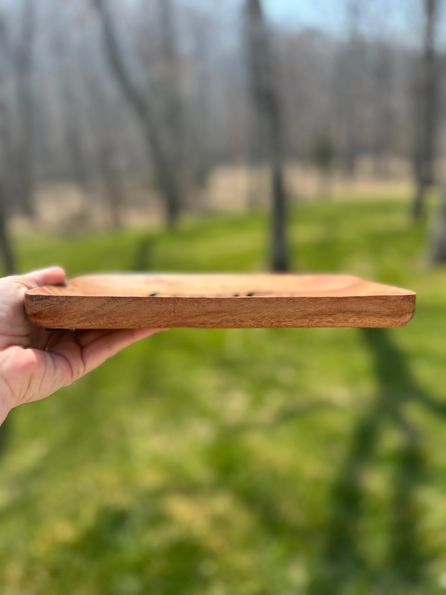 Together Is Home Platter, Engraved Wood Acacia Platter