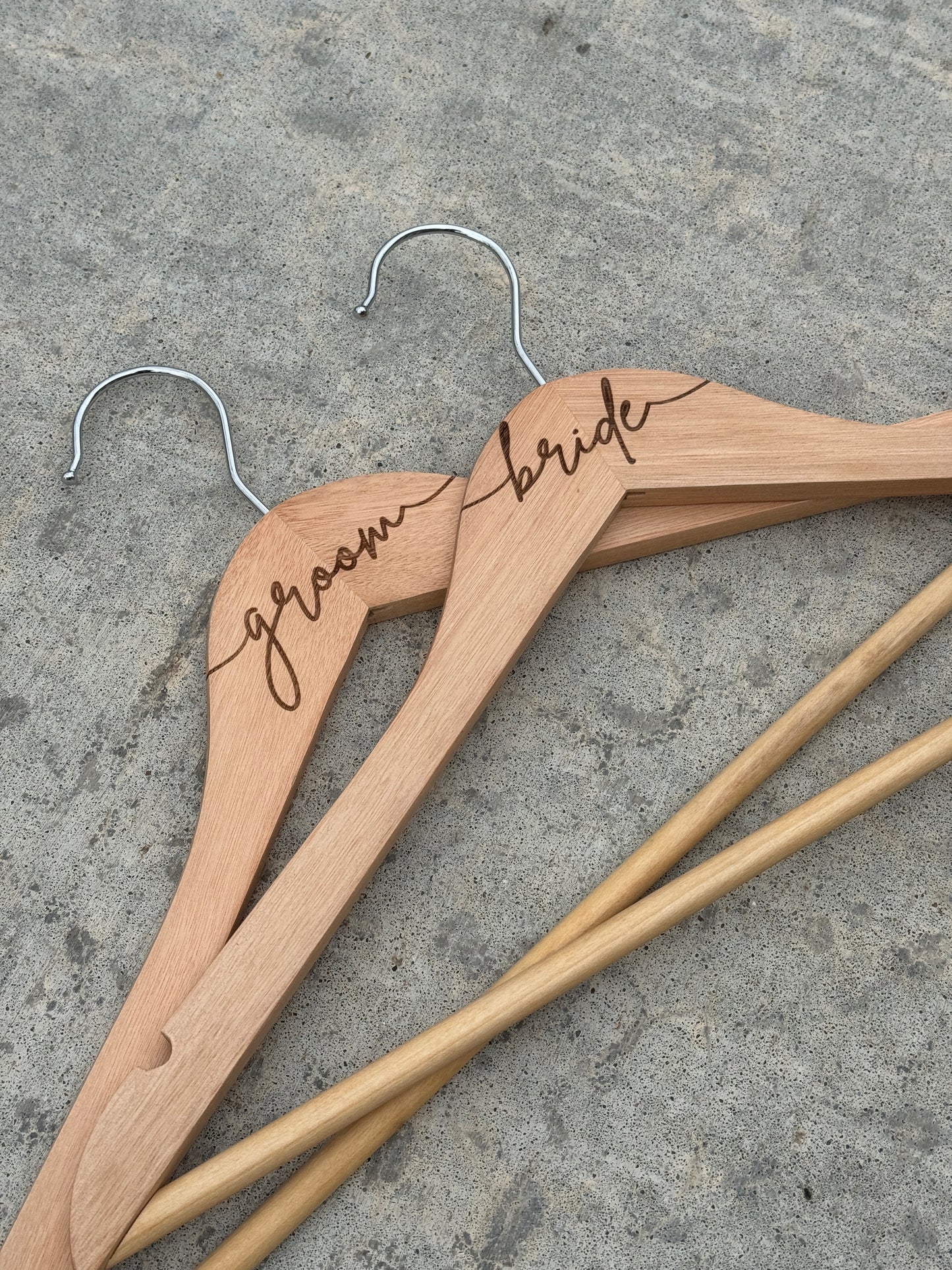 Personalized Wood Bridal Party Hangers – Custom Name Wedding Hangers for Bride, Groom & Bridal Party