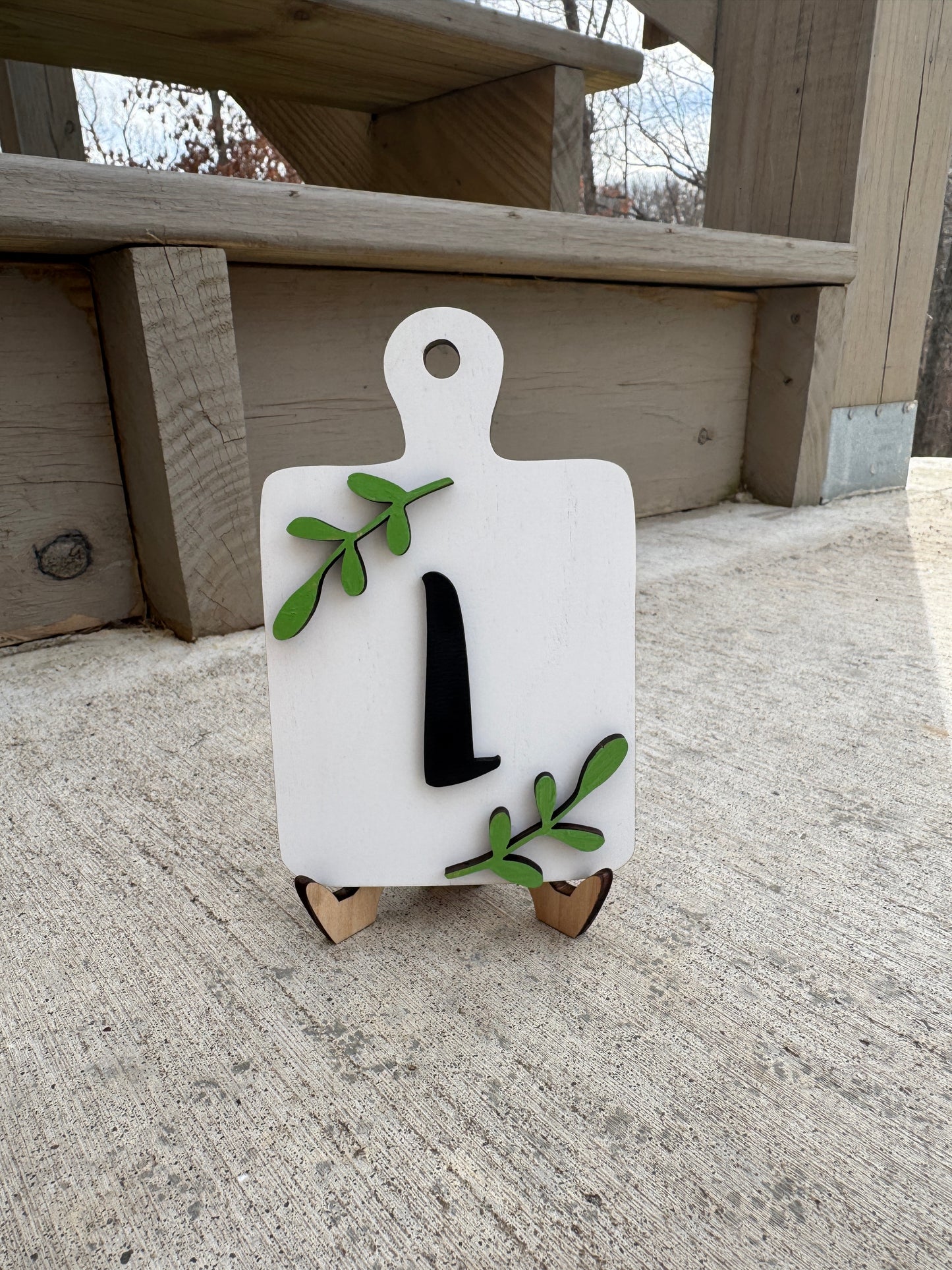 Tiered Tray Personalized Cutting Board Sign