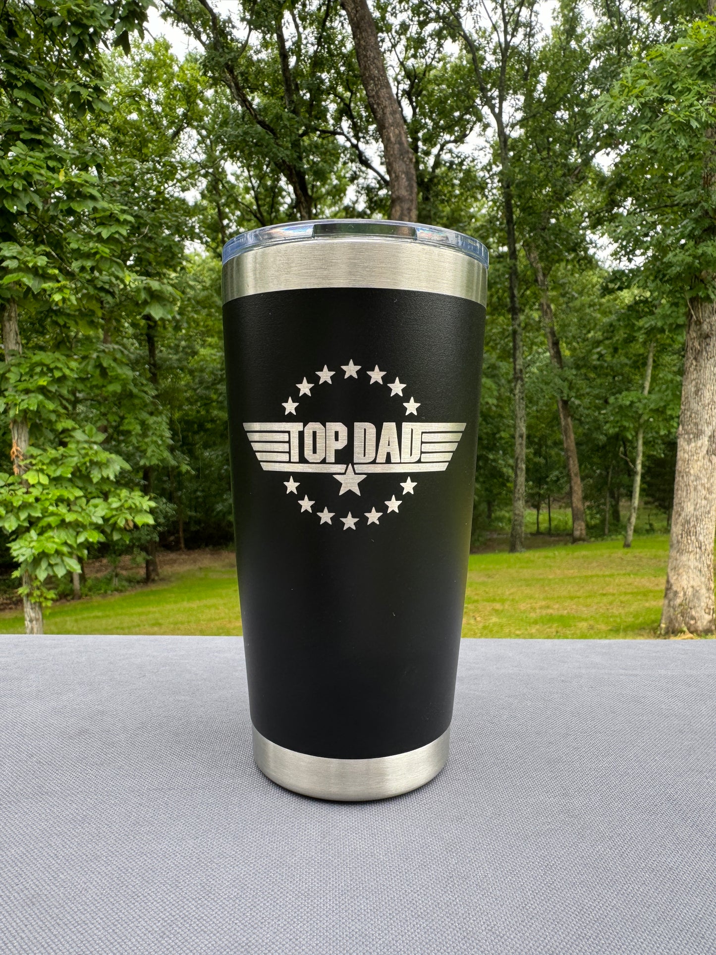 Top Dad Tumbler, Laser Engraved Top Dad Tumbler