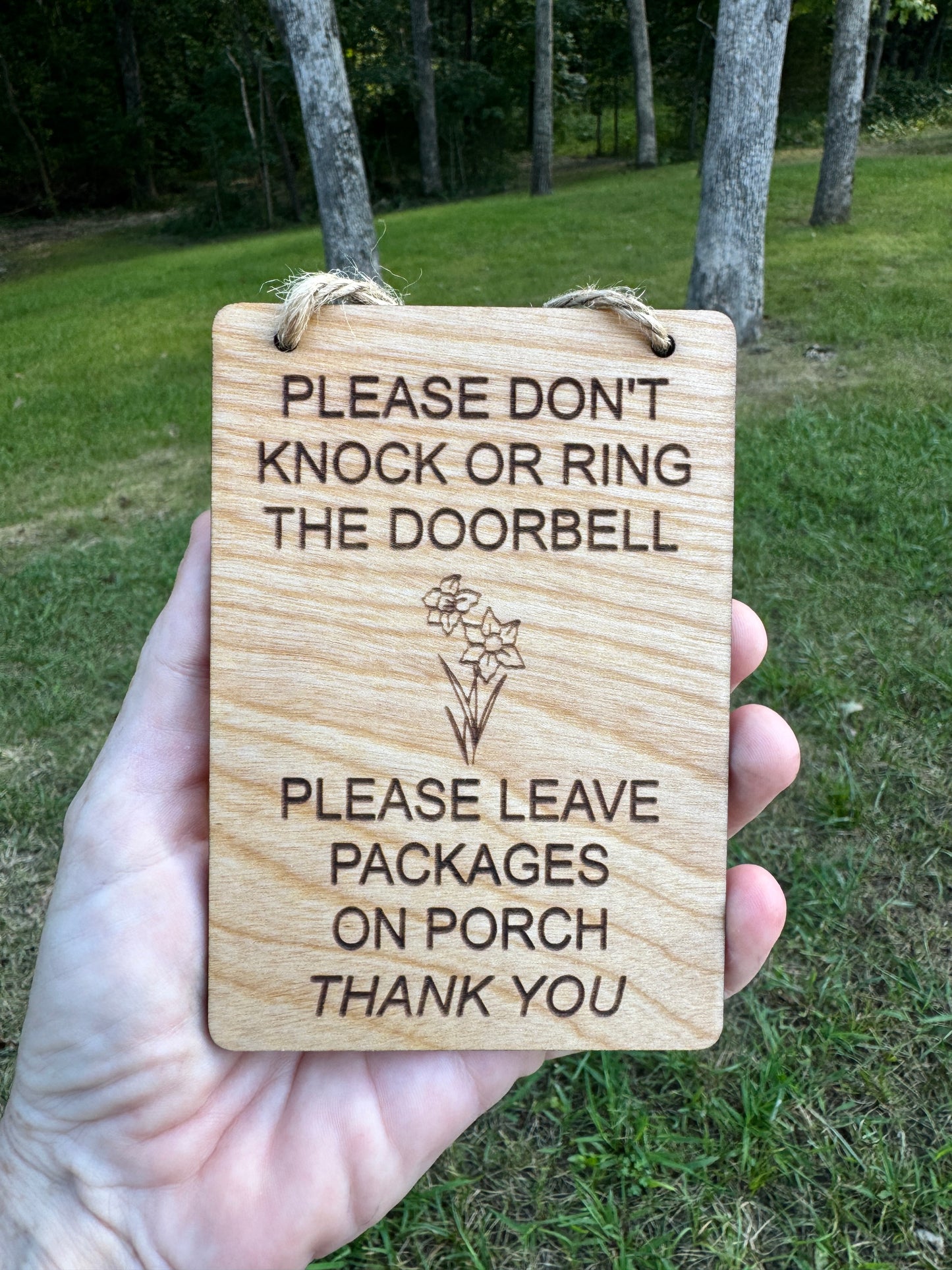 Doorbell Sign, Delivery Doorbell Sign, No Need To Knock Or Ring Doorbell