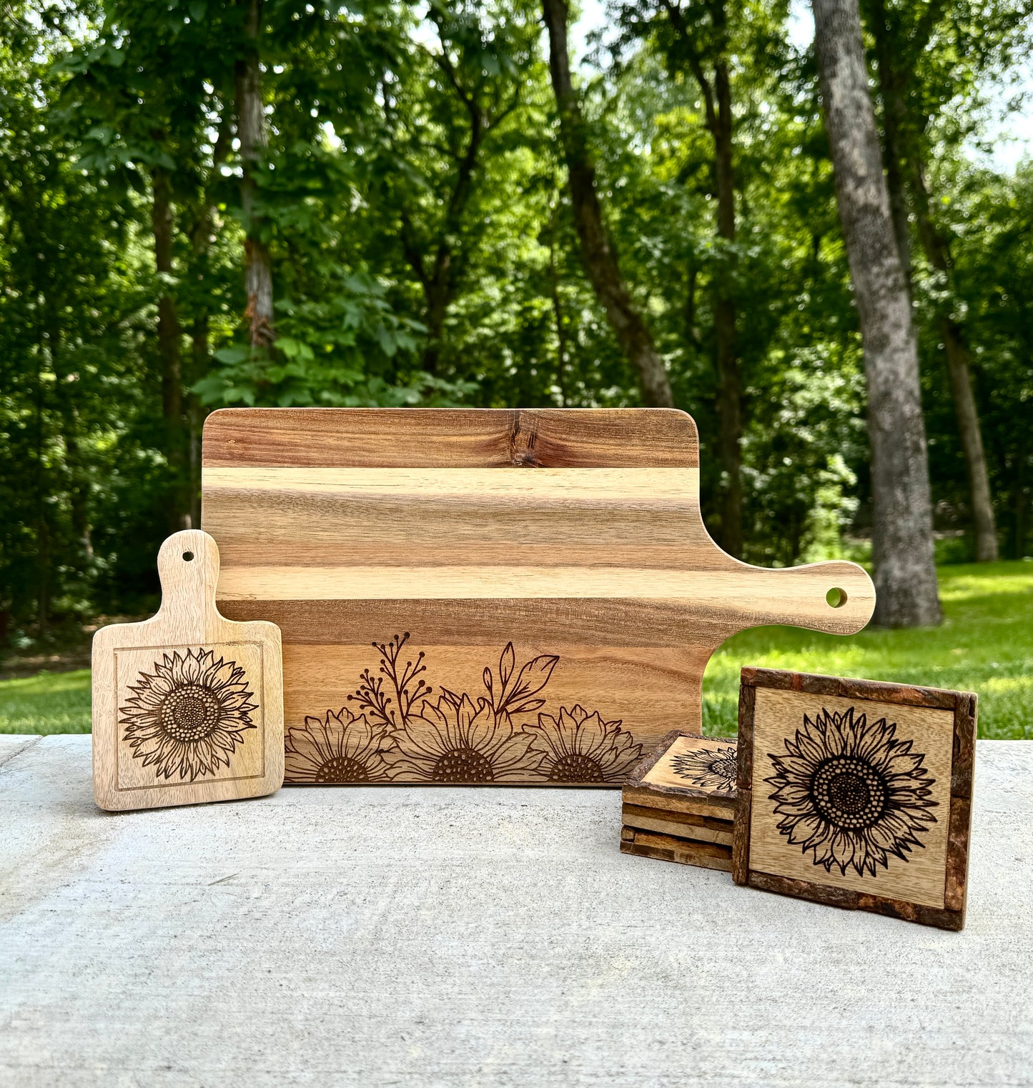 Sunflower Wood Cutting Board