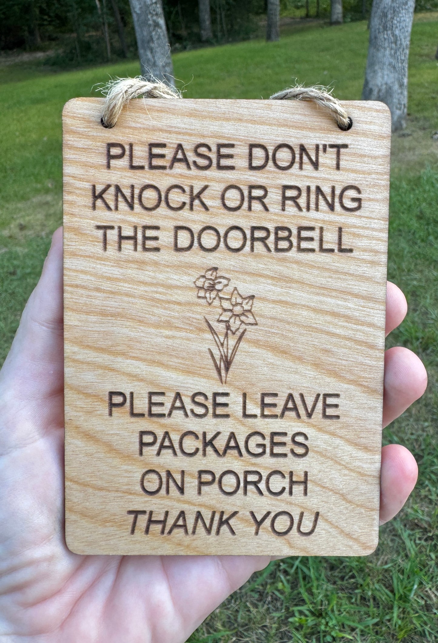 Doorbell Sign, Delivery Doorbell Sign, No Need To Knock Or Ring Doorbell