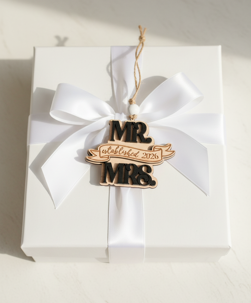 Wedding Ornament - MR & MRS Established