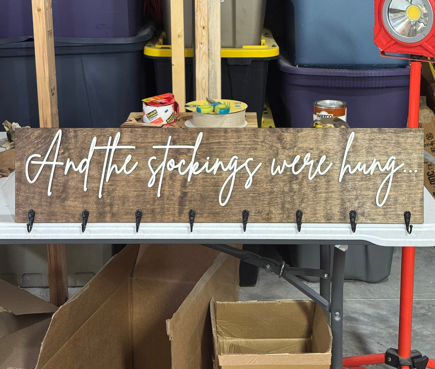 Wood Stocking Holder