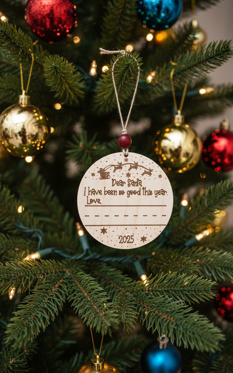 Dear Santa Child's Handwriting Christmas Ornament Keepsake