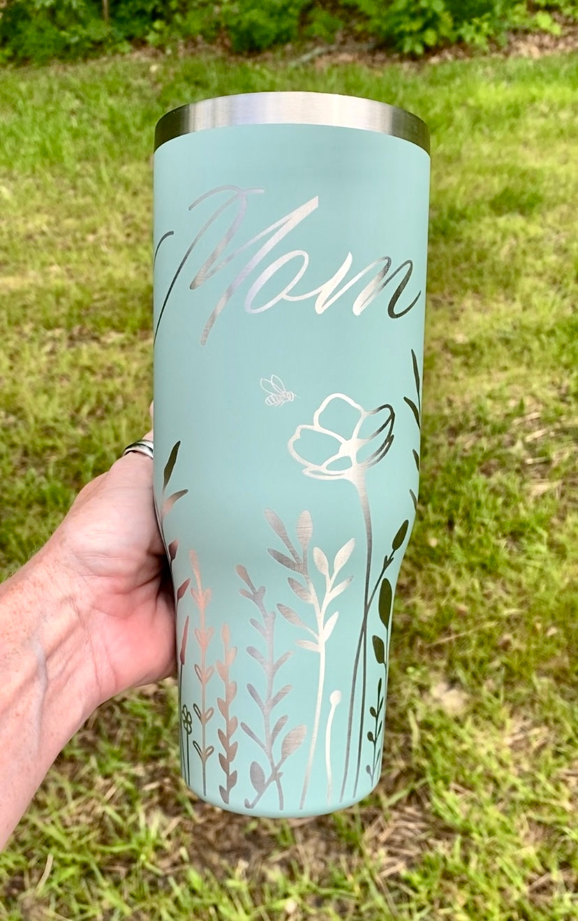 40 oz Wildflower Mom Tumbler