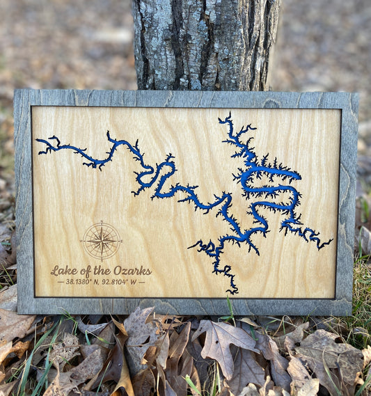 Lake of the Ozark Wood Map