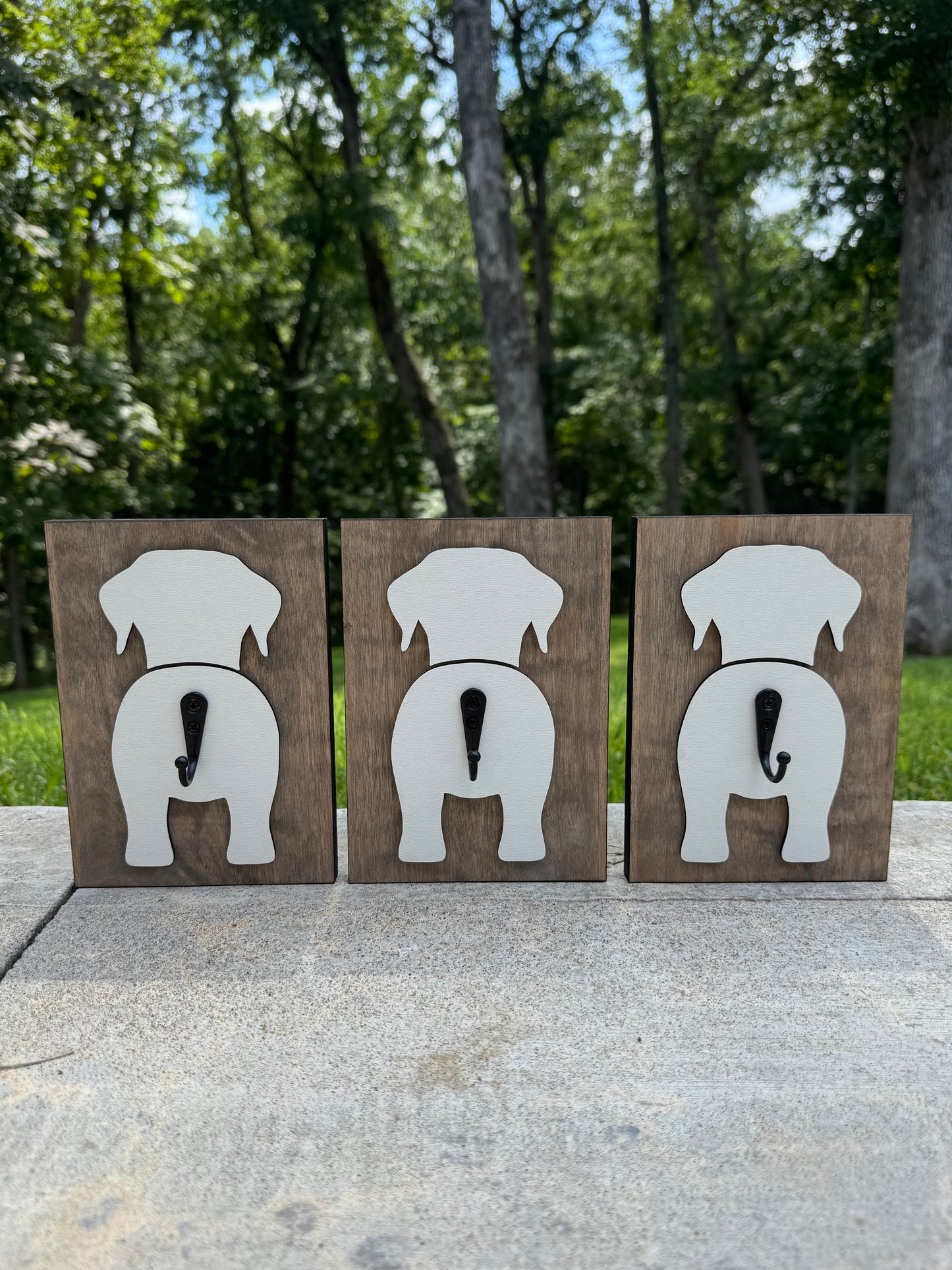 Dog Leash Holder – Birch Wood Dog Tail Hook Wall Decor