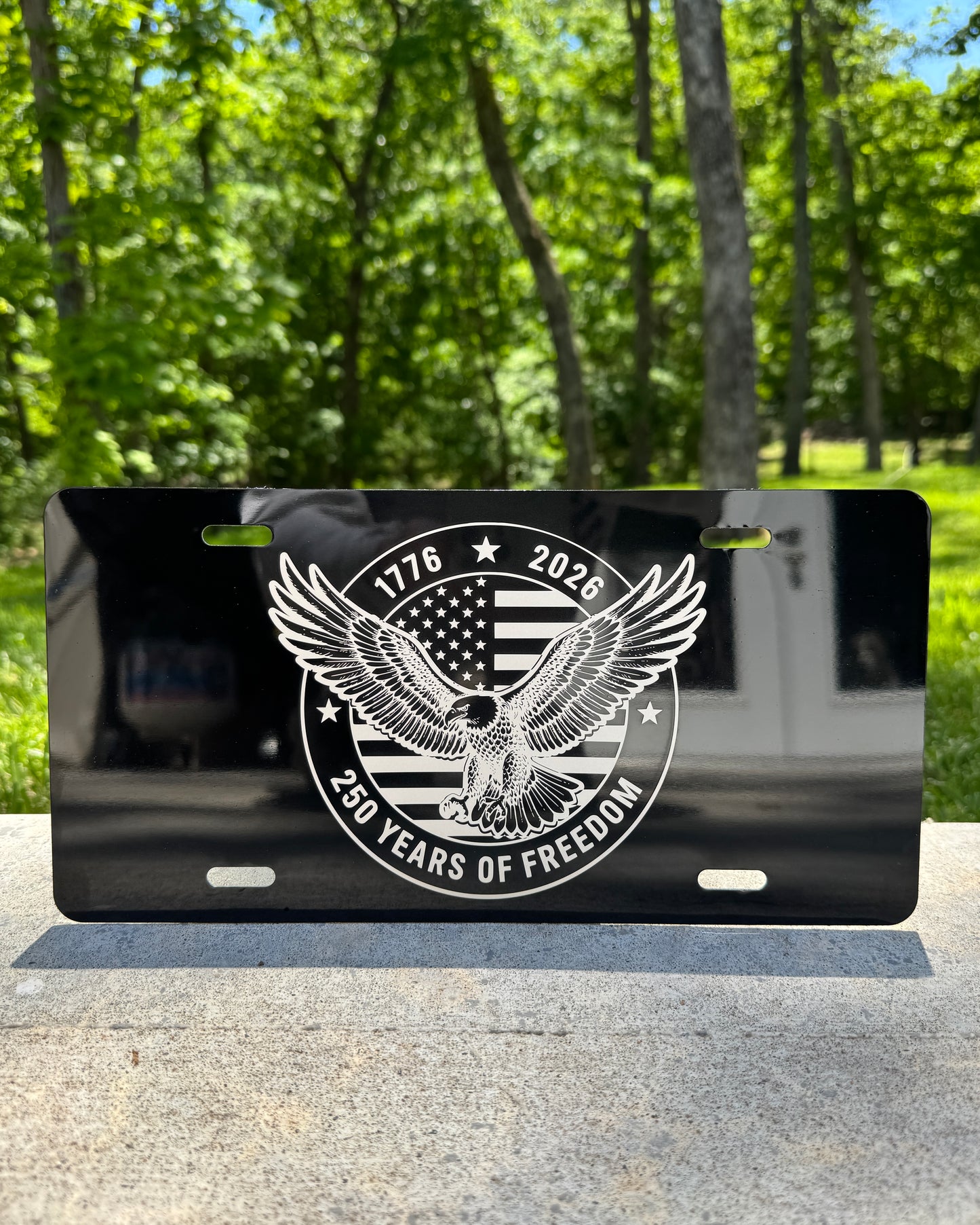 Laser Engraved Aluminum License Plate