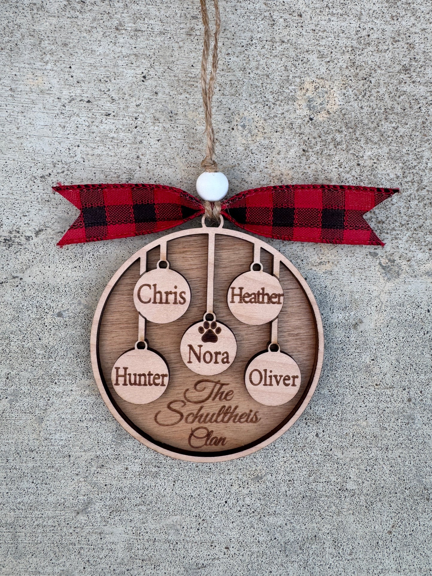 Personalized Family Christmas Ornament