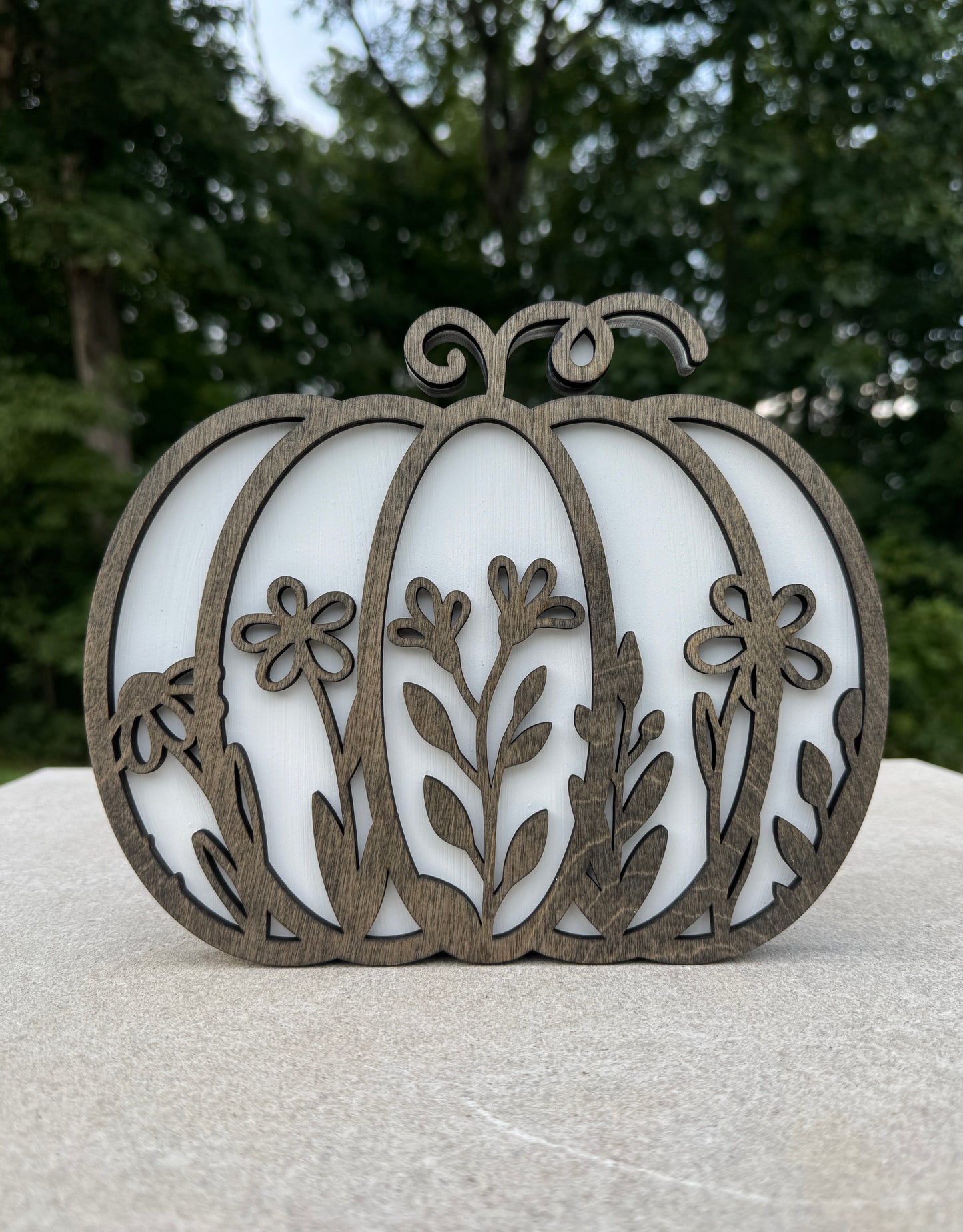 Pumpkin Shelf Decor - Wood