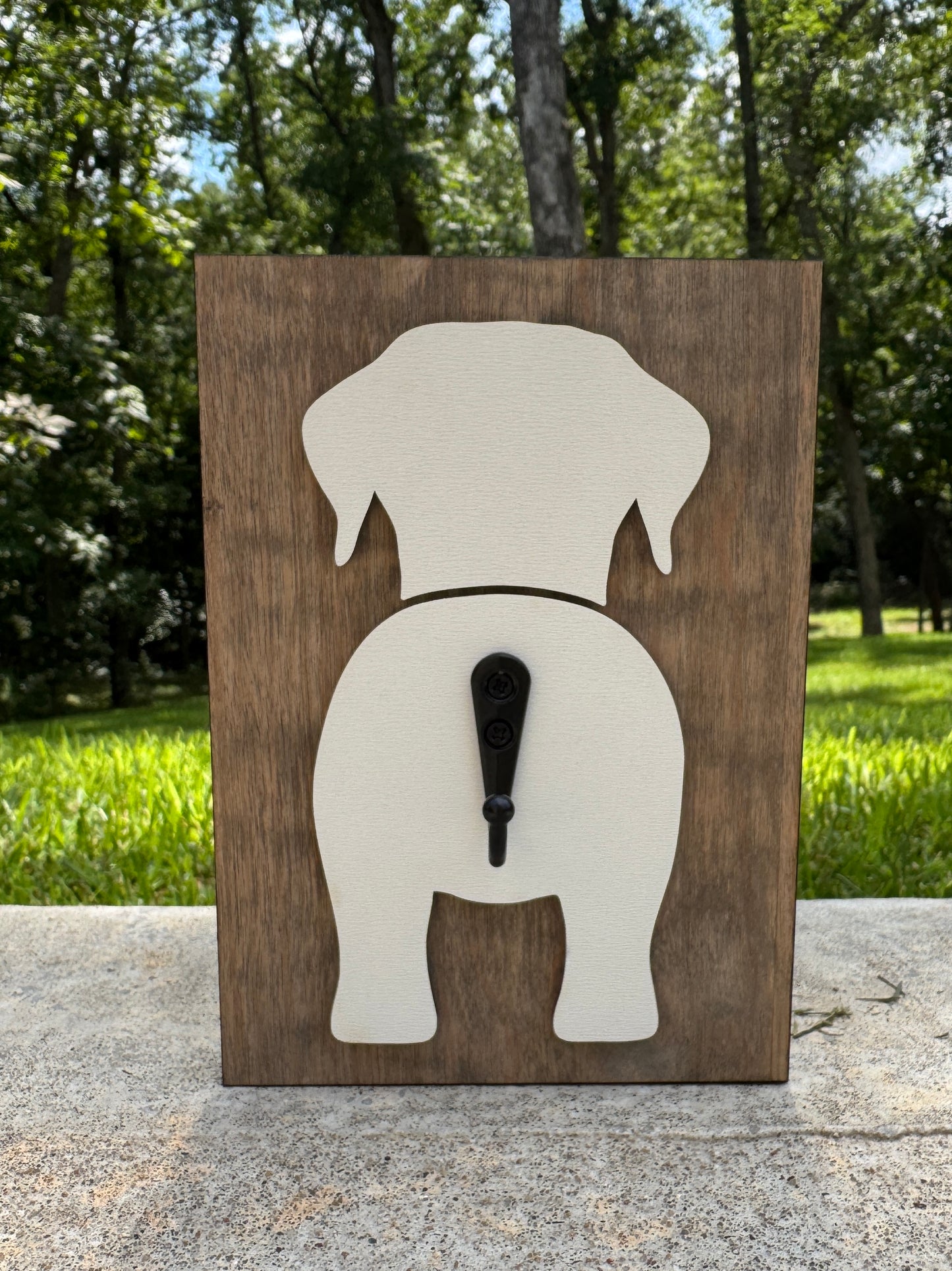 Dog Leash Holder – Birch Wood Dog Tail Hook Wall Decor